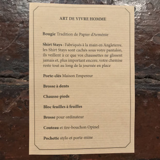 Coffret Art de vivre Homme