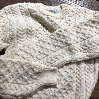 Irish knitted wool sweater