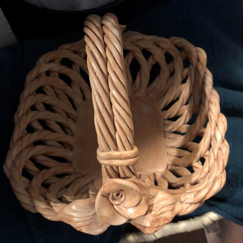 Panier en céramique fleur