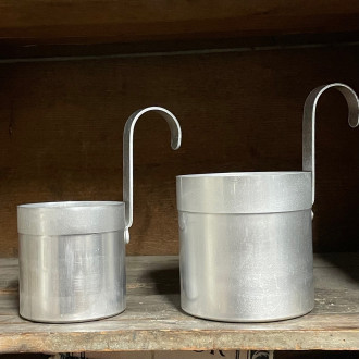 Passoire en émail blanc