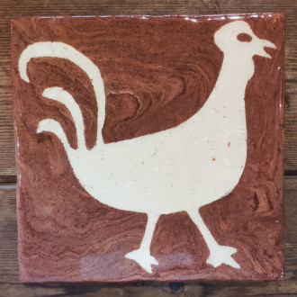 Carreau artisanal décoratif Coq