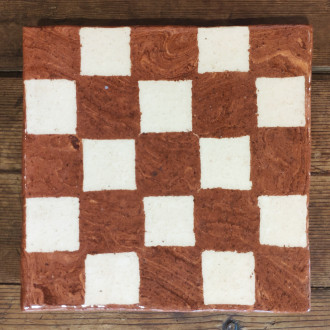 Carreau artisanal décoratif Damier