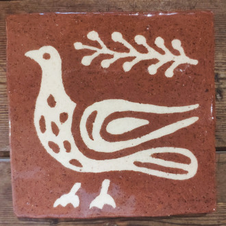 Oiseau decorative handmade tile