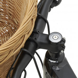 Wicker bicycle basket