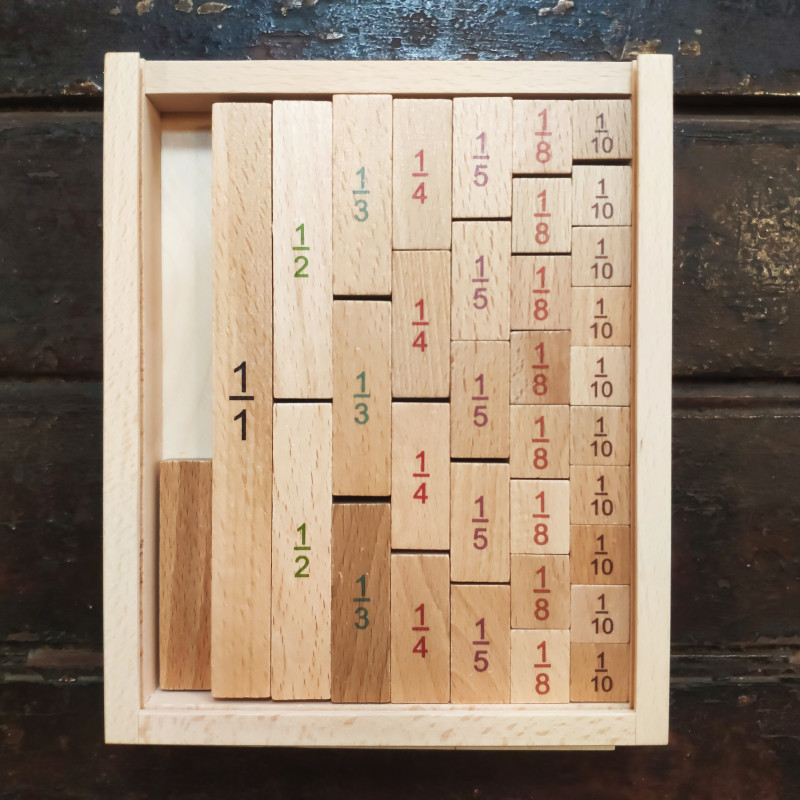 Calculatrice fractionnaire en bois