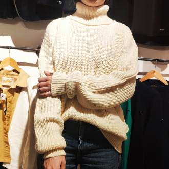 Cream turtleneck sweater