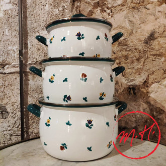 Faitout avec couvercle en émail