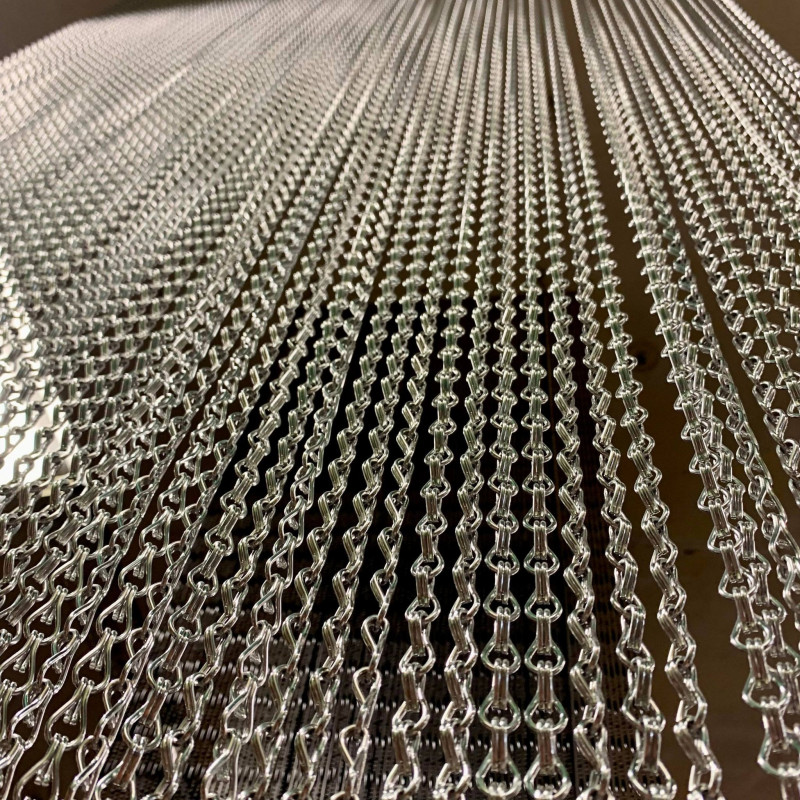 Rideau chaînette Kriska alu 90x210cm