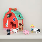 Wooden farm shape sorter