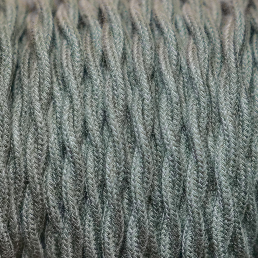 Sage green twisted lighting cable