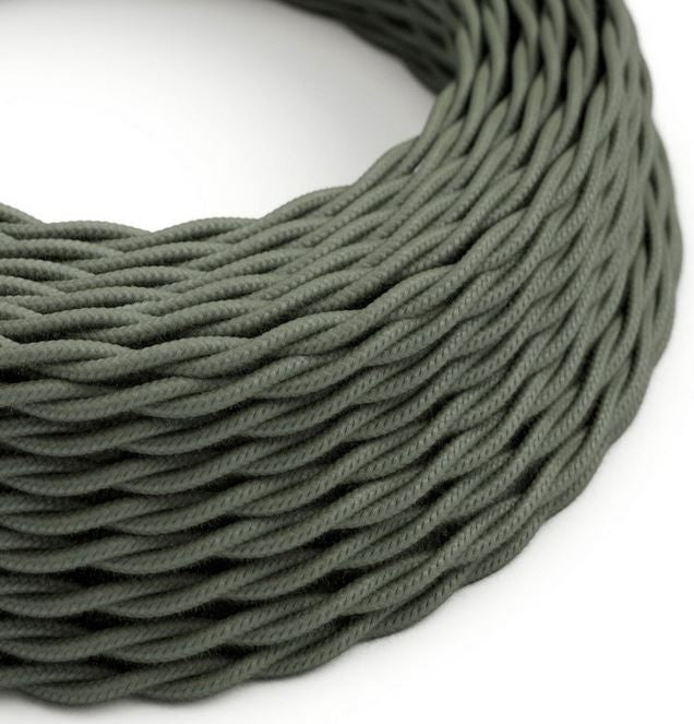 Sage green twisted lighting cable