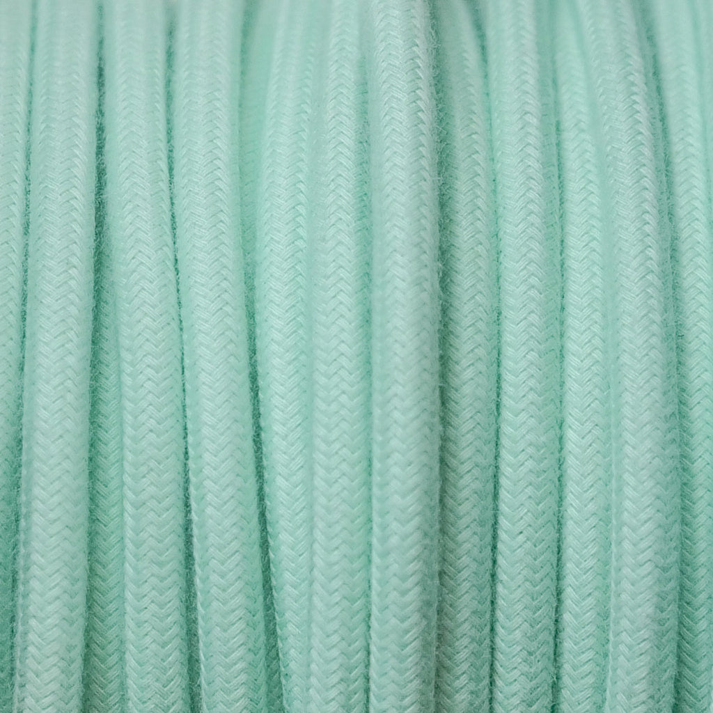 Round lighting cable, sea green