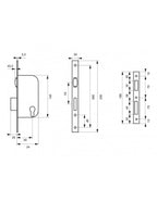 Mortice lock for swing doors