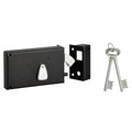 Rim lock with hook bolt, 4 levers