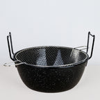 Enamelled steel deep fryer, induction