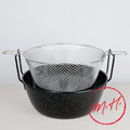 Enamelled steel deep fryer, induction