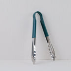 Stainless steel tongs with coloured handle