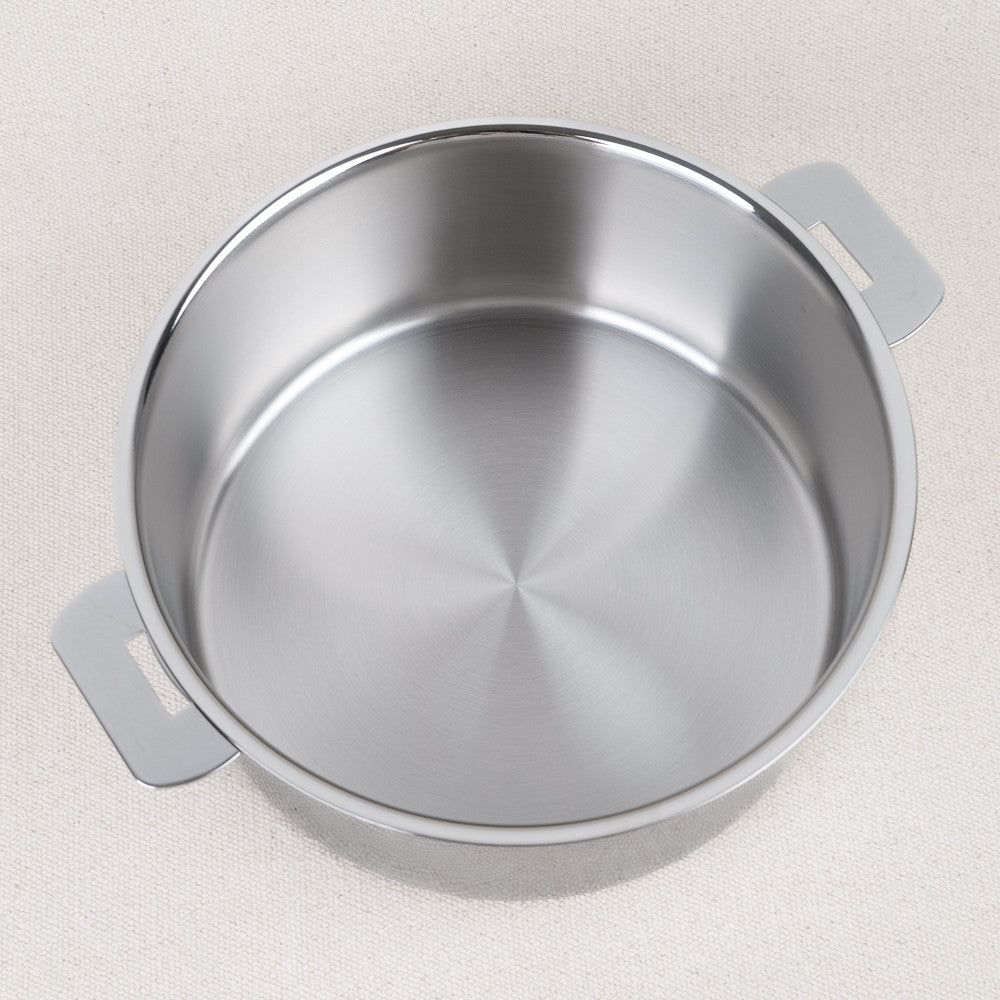Mutine stainless steel saucepan with removable handle