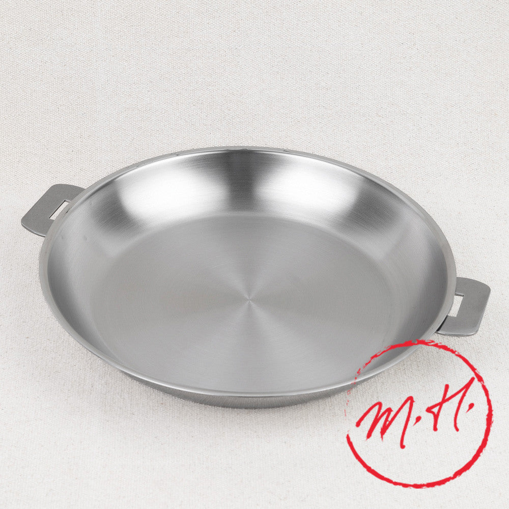 Mutine stainless steel frying pan with removable handle, induction