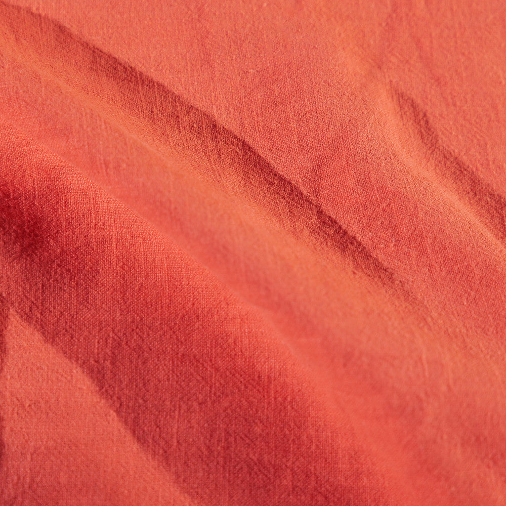 Linen fabric by the metre, coral