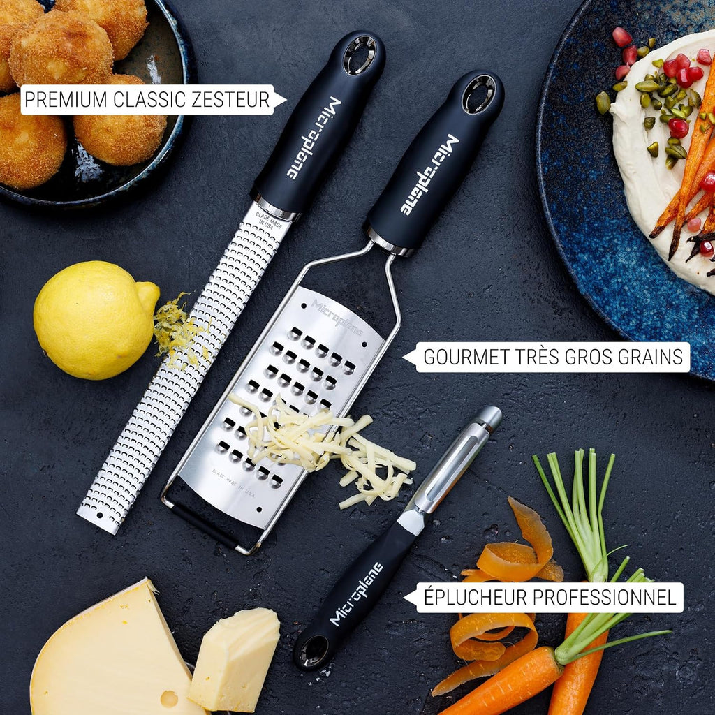 Peeler/Zester/Extra coarse grater set