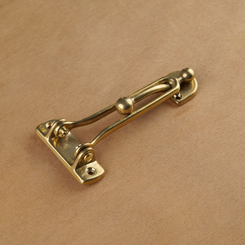 Roma door security hook in polished brass