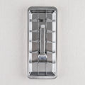 Stainless steel ice cube tray with ejector