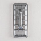 Stainless steel ice cube tray with ejector
