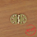 Round hinge in polished brass