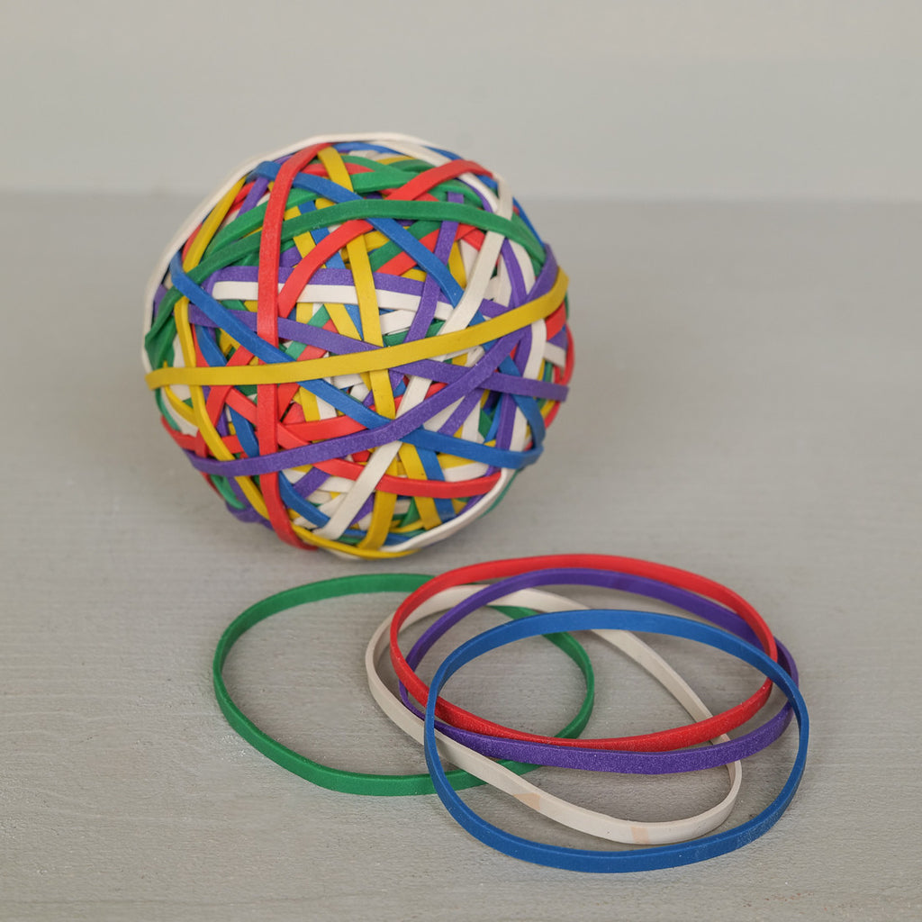 Ball of 270 rubber bands