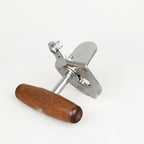 Titan can opener with wooden handle