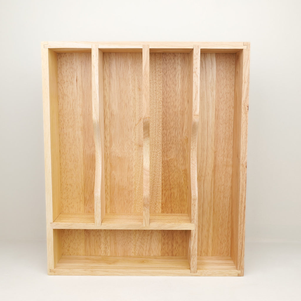 Wooden cutlery tray