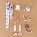 Miniature electrical kit, lamps and power strip