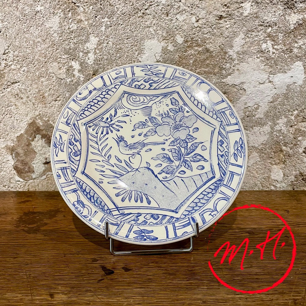 4 assiettes plates Oiseau Bleu
