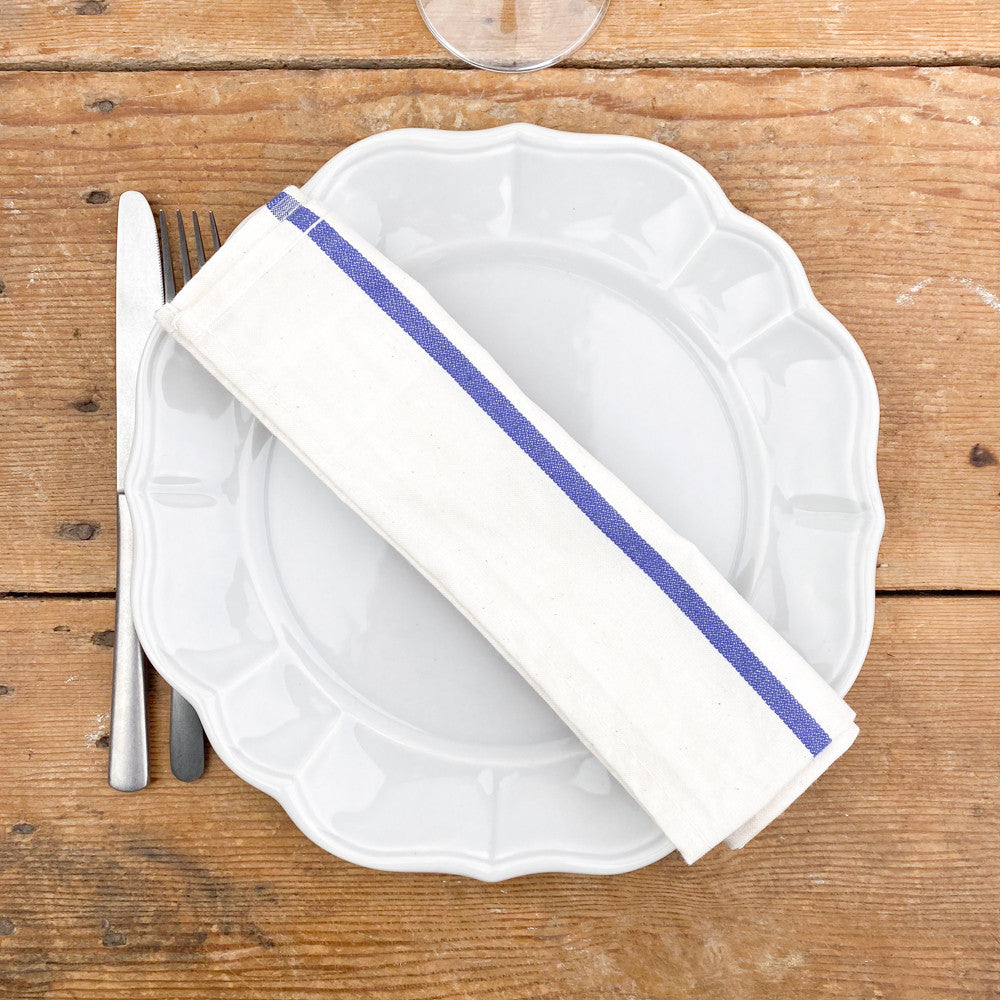4 ecru cotton napkins