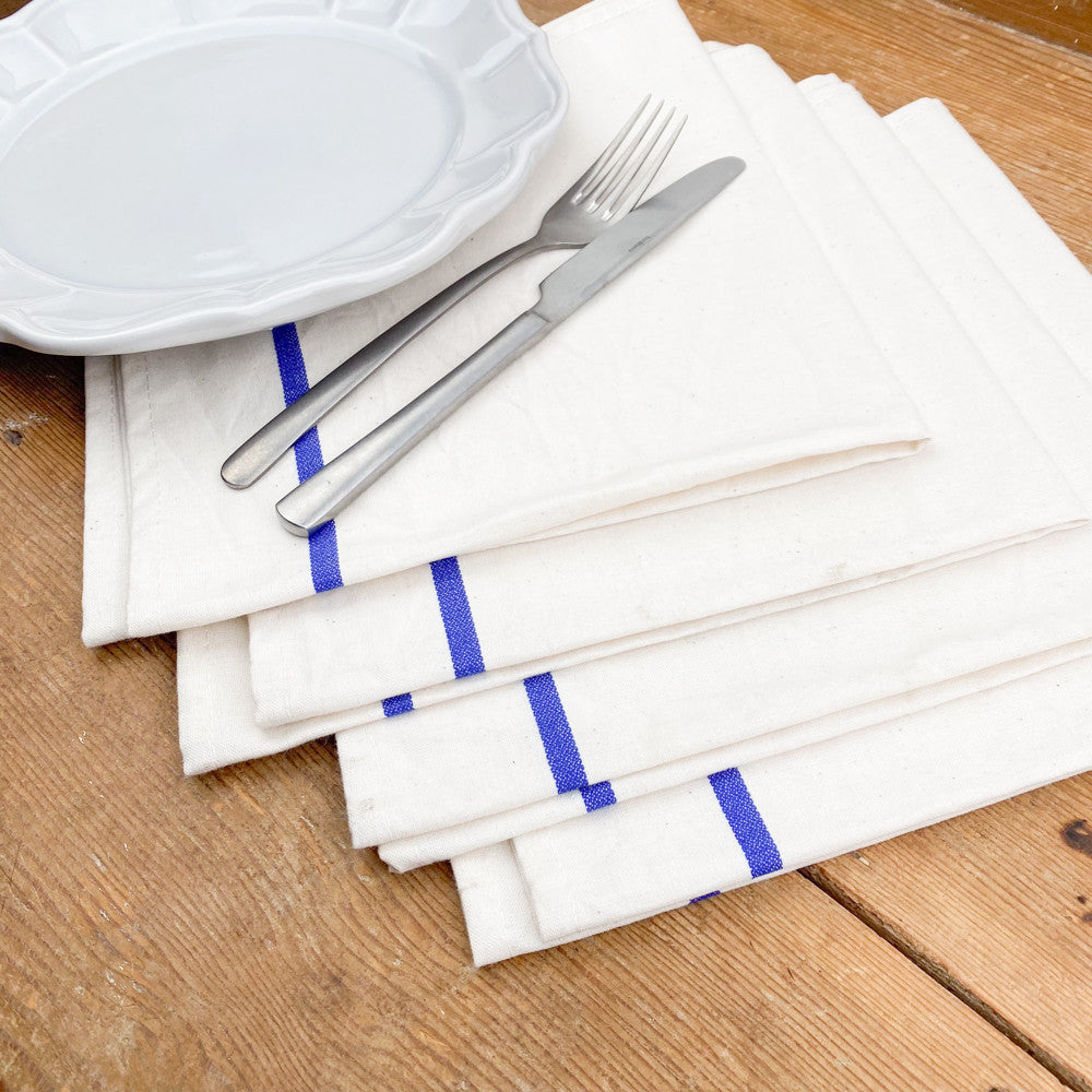 4 ecru cotton napkins