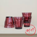 Set of 4 Picardie 25 cl plum glasses