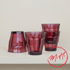 Set of 4 Picardie 25 cl plum glasses