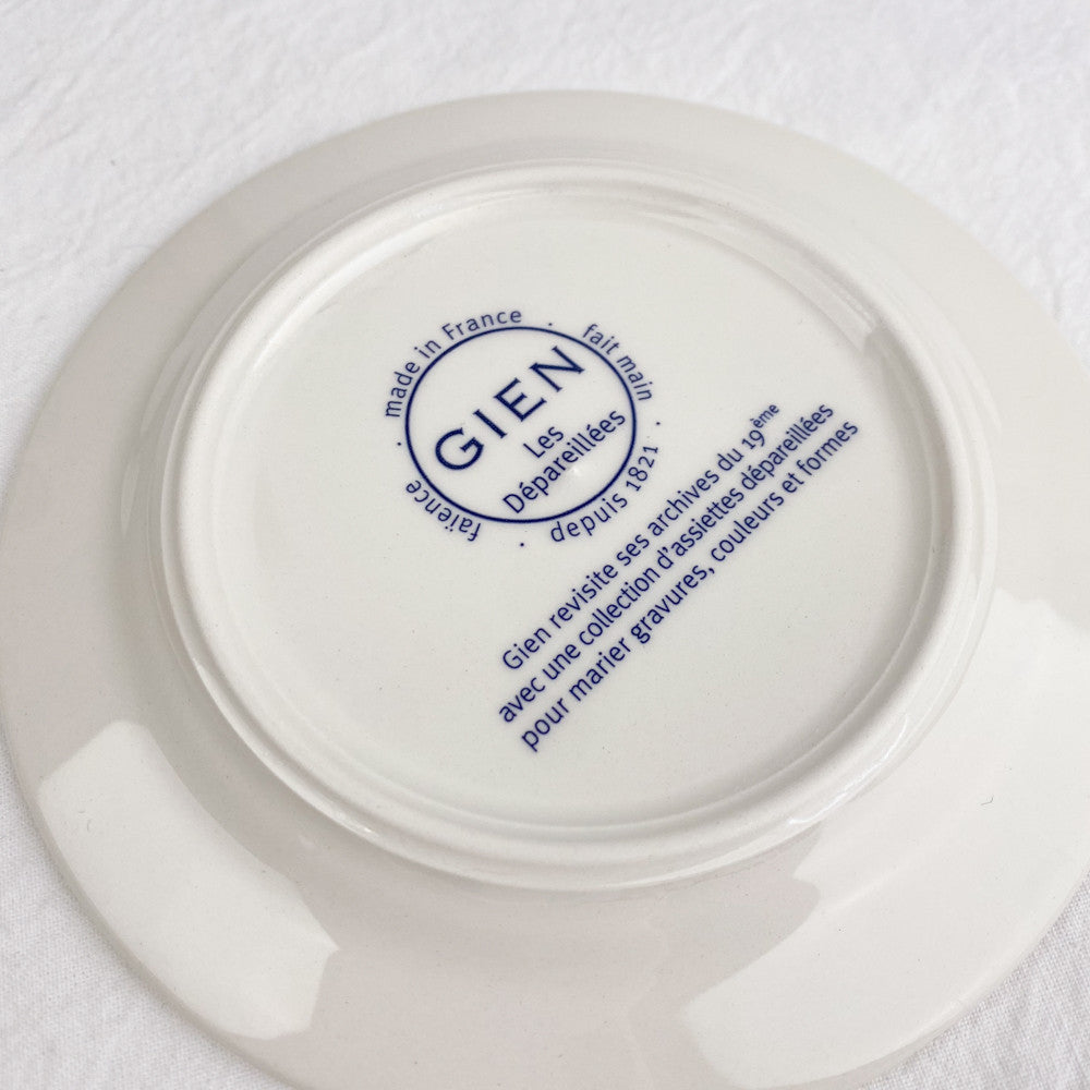 6 assiettes plates dépareillées vertes - Gien