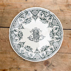 6 assiettes plates dépareillées vertes - Gien