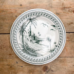 6 assiettes plates dépareillées vertes - Gien