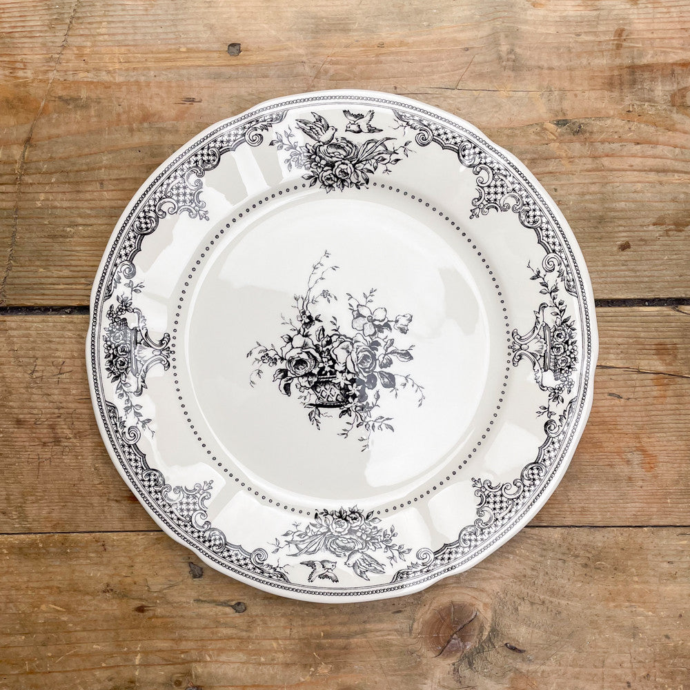 6 assiettes plates dépareillées vertes - Gien