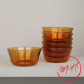 6 Duralex amber cups