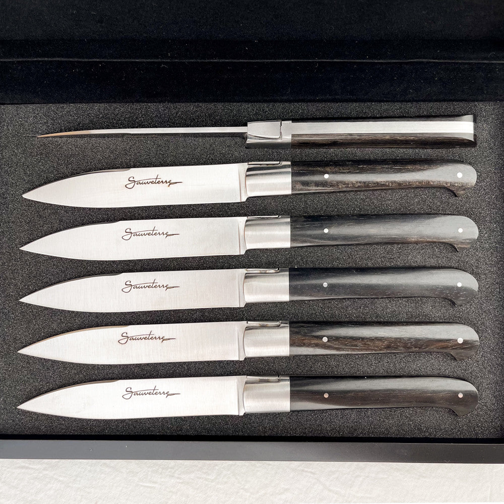 6 couteaux de table Sauveterre ébène