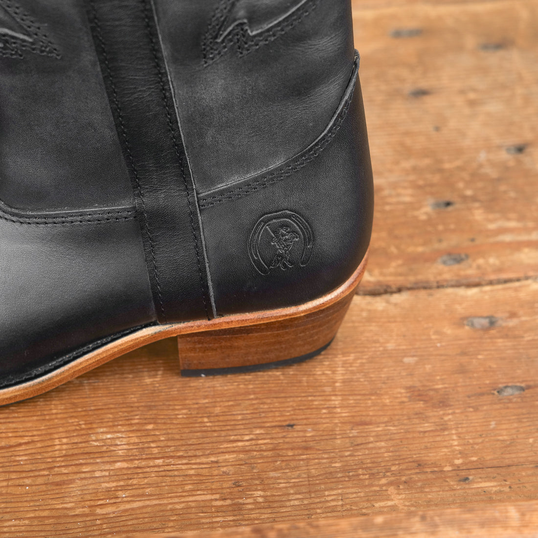 La Botte Gardiane cowboy boots, black natural leather