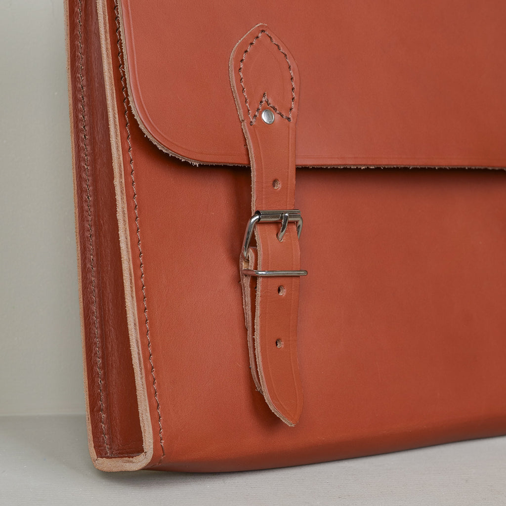 Leather satchel briefcase