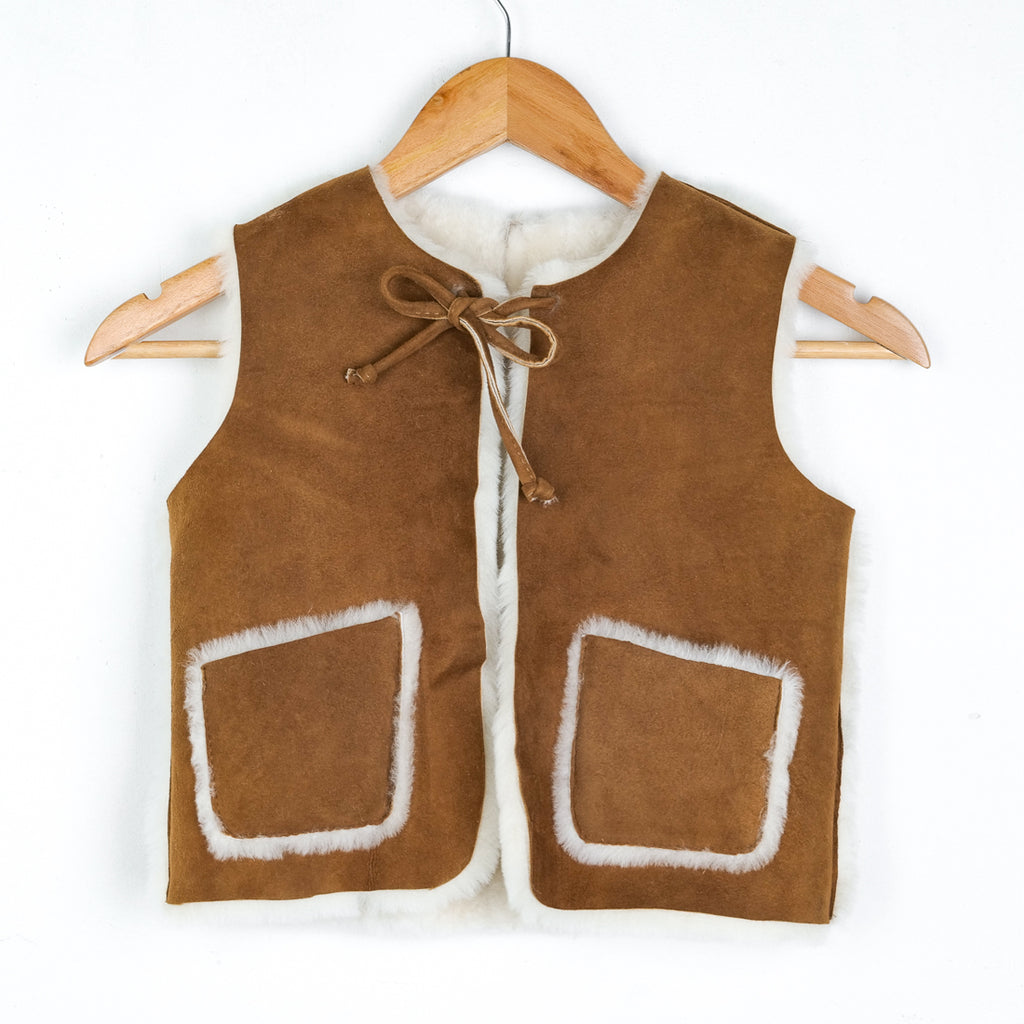 Gilet de berger en peau d'agneau
