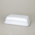 White ceramic butter dish