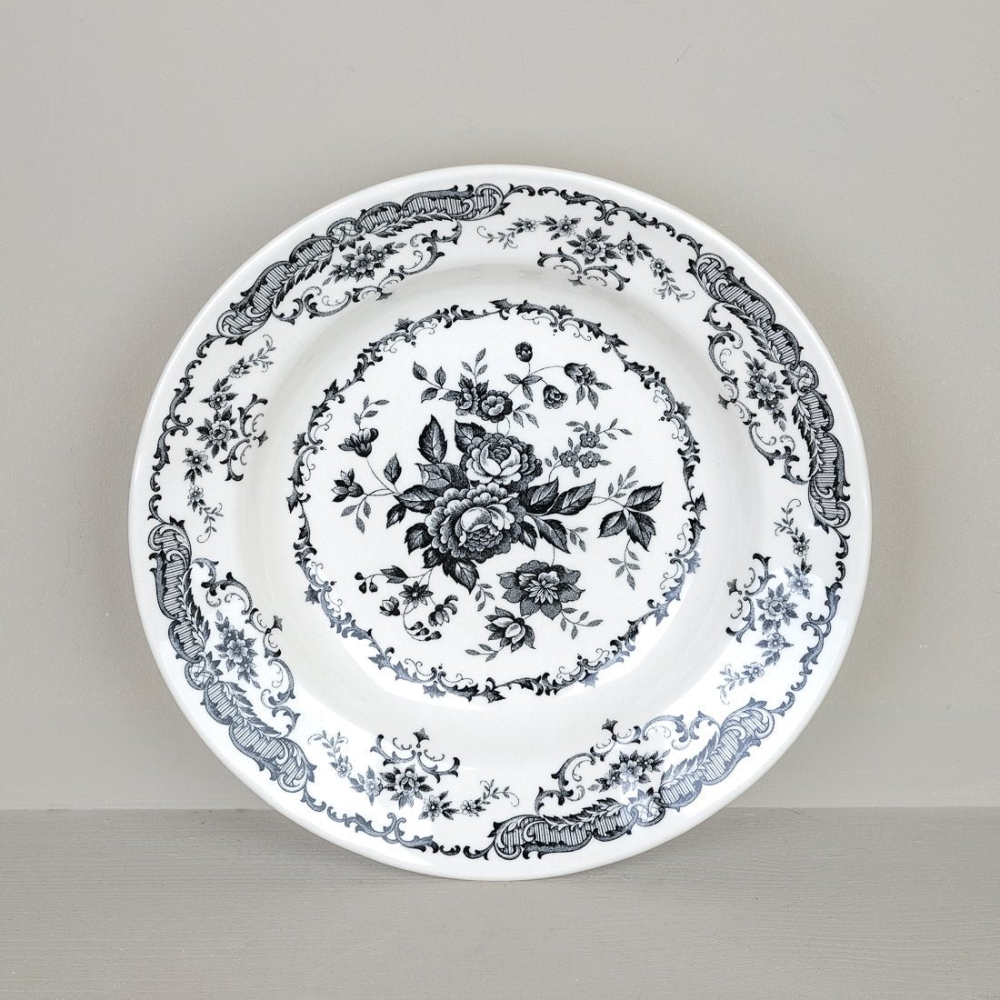 Assiette à soupe décor floral Ø23cm