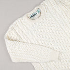 Ecru knitted wool Irish sweater